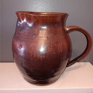 Wheel Thrown Studio Brown Pottery Picture No Chips or Cracks